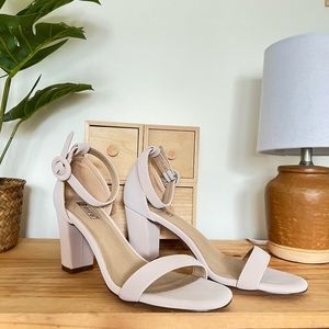 Nude beige neutral matte finish strappy Heels